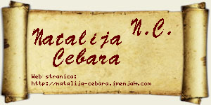 Natalija Cebara vizit kartica